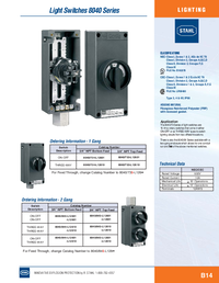 Thumbnail of document Data Sheet - 8040 Series Light Switches
